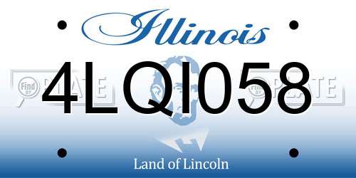 4LQI058 Illinois License Plate