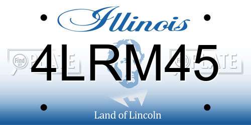 4LRM45 Illinois License Plate