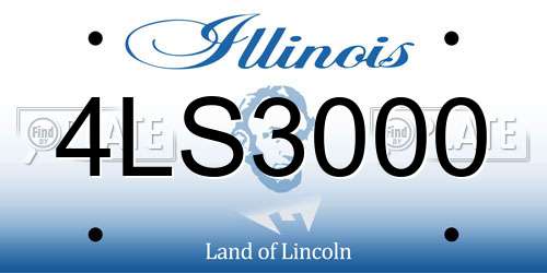 4LS3000 Illinois License Plate