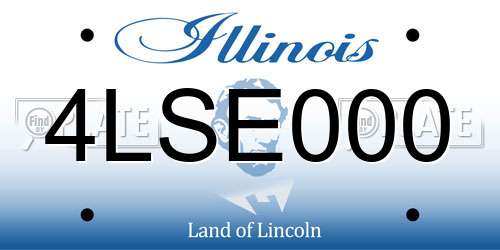 4LSE000 Illinois License Plate