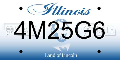4M25G6 Illinois License Plate