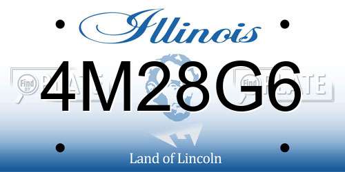 4M28G6 Illinois License Plate