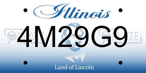 4M29G9 Illinois License Plate