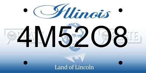 4M52O8 Illinois License Plate