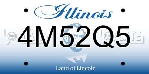 4M52Q5 Illinois License Plate