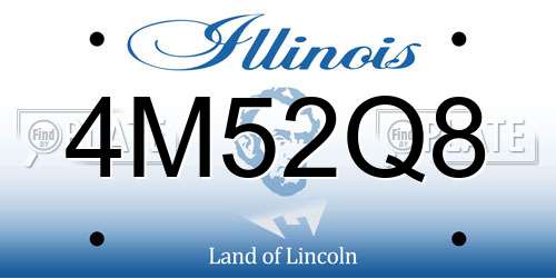 4M52Q8 Illinois License Plate