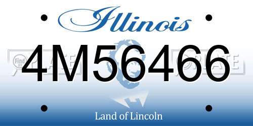 4M56466 Illinois License Plate