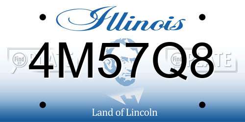 4M57Q8 Illinois License Plate