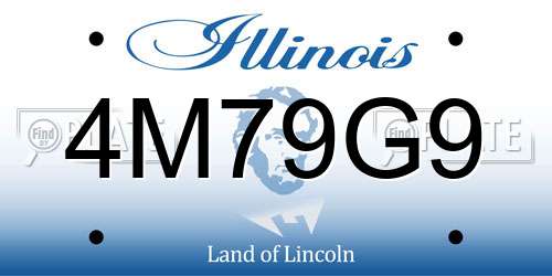 4M79G9 Illinois License Plate
