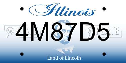 4M87D5 Illinois License Plate