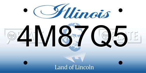 4M87Q5 Illinois License Plate