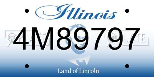 4M89797 Illinois License Plate
