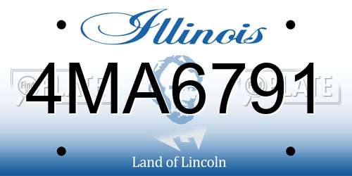 4MA6791 Illinois License Plate