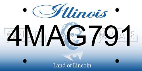 4MAG791 Illinois License Plate