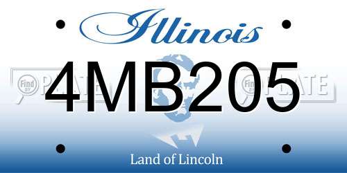 4MB205 Illinois License Plate