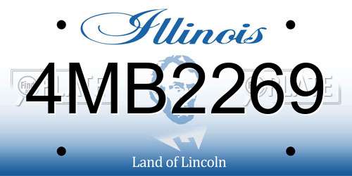 4MB2269 Illinois License Plate