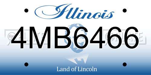 4MB6466 Illinois License Plate