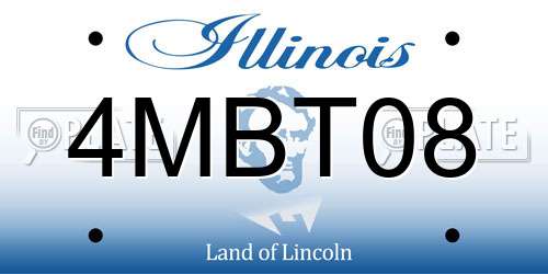 4MBT08 Illinois License Plate