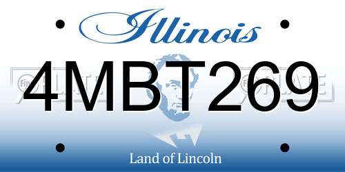 4MBT269 Illinois License Plate