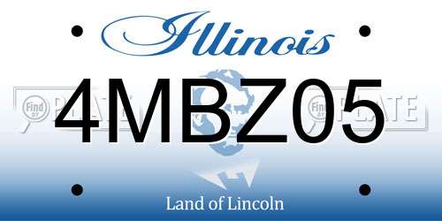 4MBZ05 Illinois License Plate