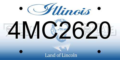 4MC2620 Illinois License Plate