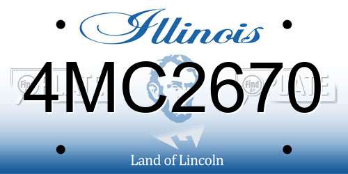 4MC2670 Illinois License Plate