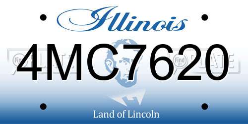 4MC7620 Illinois License Plate