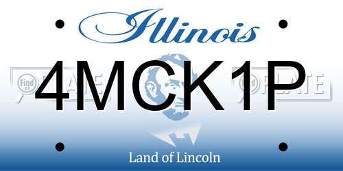 4MCK1P Illinois License Plate