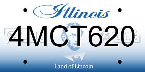 4MCT620 Illinois License Plate