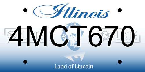 4MCT670 Illinois License Plate