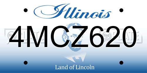 4MCZ620 Illinois License Plate