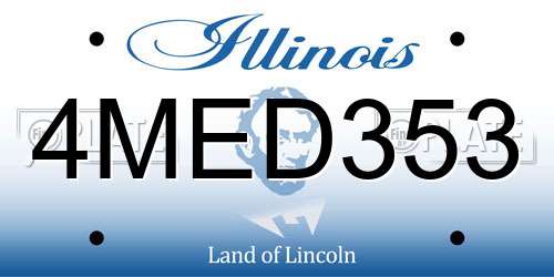 4MED353 Illinois License Plate