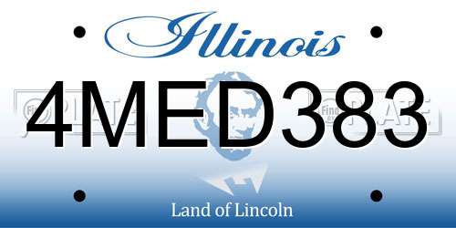4MED383 Illinois License Plate