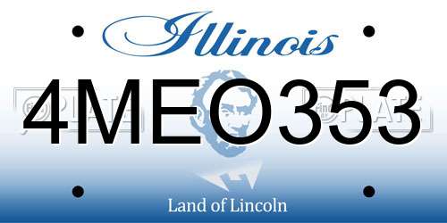 4MEO353 Illinois License Plate
