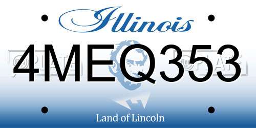 4MEQ353 Illinois License Plate