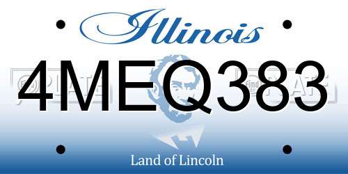 4MEQ383 Illinois License Plate