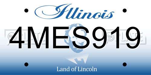 4MES919 Illinois License Plate
