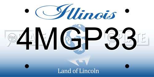 4MGP33 Illinois License Plate