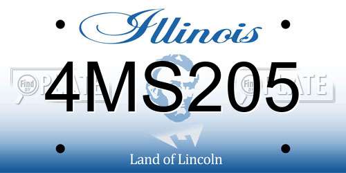 4MS205 Illinois License Plate