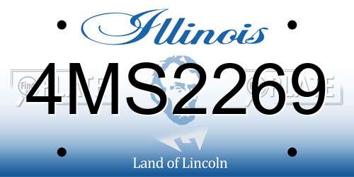 4MS2269 Illinois License Plate