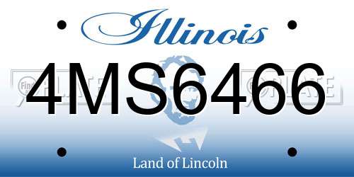 4MS6466 Illinois License Plate