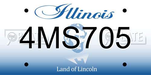4MS705 Illinois License Plate