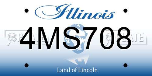 4MS708 Illinois License Plate