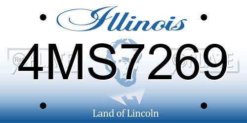 4MS7269 Illinois License Plate
