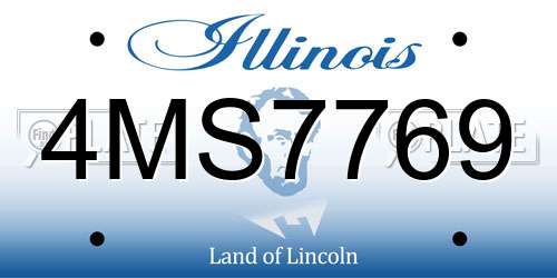 4MS7769 Illinois License Plate