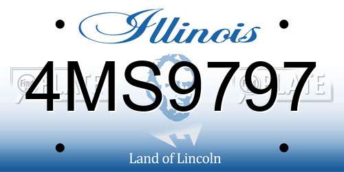 4MS9797 Illinois License Plate
