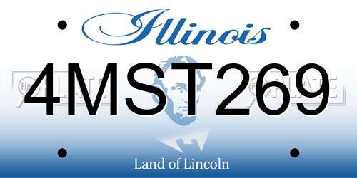 4MST269 Illinois License Plate