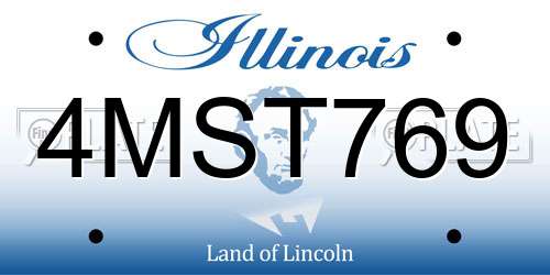 4MST769 Illinois License Plate