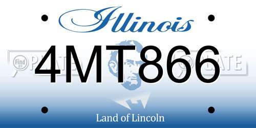 4MT866 Illinois License Plate