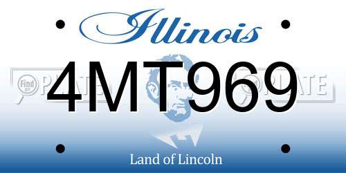 4MT969 Illinois License Plate